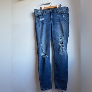 Silver Jeans Avery Skinny Distressed Blue Jeans